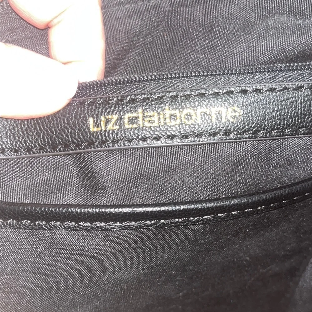 Liz Claiborne large Floral Black Tote Bag / preowned